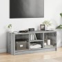 Mueble de TV con puertas de vidrio gris Sonoma 102x37x42 cm en Muebles TV | Comprar online en Foro24