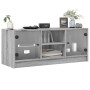 Mueble de TV con puertas de vidrio gris Sonoma 102x37x42 cm en Muebles TV | Comprar online en Foro24