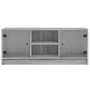Mueble de TV con puertas de vidrio gris Sonoma 102x37x42 cm en Muebles TV | Comprar online en Foro24