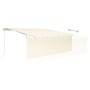 Toldo retráctil manual con persiana color crema 4x3 m
