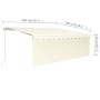 Toldo retráctil manual con persiana color crema 4x3 m