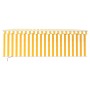 Toldo retráctil manual con persiana amarillo y blanco 4x3 m