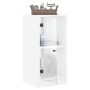 Armario auxiliar con puertas de vidrio blanco 35x37x75,5 cm