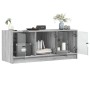 Mueble de TV con puertas de vidrio gris Sonoma 102x37x42 cm en Muebles TV | Comprar online en Foro24
