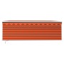 Toldo retráctil manual con persiana 4x3 m naranja y marrón