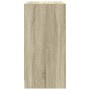 Armario auxiliar puertas de vidrio roble Sonoma 68x37x75,5 cm
