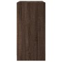 Armario auxiliar puertas de vidrio marrón roble 68x37x75,5 cm