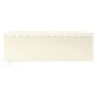 Toldo retráctil manual con persiana y LED crema 4x3 m