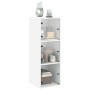 Mueble de pared con puertas de vidrio blanco 35x37x100 cm