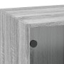 Mueble de pared puertas de vidrio gris Sonoma 35x37x100 cm