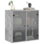 Mueble de pared puertas de vidrio gris hormigón 68x37x68,5 cm en Taquillas y armarios de almacenamiento | Comprar online en Foro