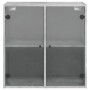 Mueble de pared puertas de vidrio gris hormigón 68x37x68,5 cm en Taquillas y armarios de almacenamiento | Comprar online en Foro