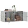 Mueble pared puertas vidrio 2 uds gris hormigón 68,5x37x35 cm en Taquillas y armarios de almacenamiento | Comprar online en Foro