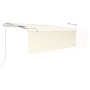 Toldo automático retráctil con persiana color crema 4x3 m