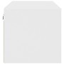 Mueble de pared con puertas de vidrio blanco 102x37x35 cm