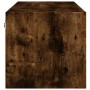 Mueble de pared puertas de vidrio roble ahumado 102x37x35 cm