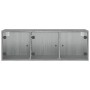 Mueble de pared puertas de vidrio gris Sonoma 102x37x35 cm