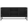 Mueble de TV con puertas de vidrio negro 102x37x50 cm en Muebles TV | Comprar online en Foro24