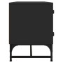 Mueble de TV con puertas de vidrio negro 102x37x50 cm en Muebles TV | Comprar online en Foro24