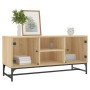 Mueble de TV con puertas de vidrio roble Sonoma 102x37x50 cm