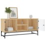 Mueble de TV con puertas de vidrio roble Sonoma 102x37x50 cm