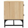 Mueble de TV con puertas de vidrio roble Sonoma 102x37x50 cm