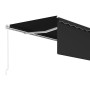 Toldo retráctil manual con persiana gris antracita 4,5x3 m