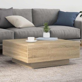 Mesa de centro madera de ingeniería roble Sonoma 80x80x31 cm en Mesas de centro | Comprar online en Foro24