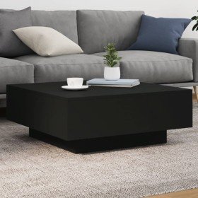 Mesa de centro con luces LED negro 80x80x31 cm en Mesas de centro | Comprar online en Foro24