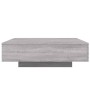 Mesa de centro madera de ingeniería gris Sonoma 100x100x31 cm