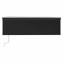 Toldo retráctil automático con persiana gris antracita 4,5x3 m