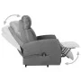 Sillón elevable tela gris claro de vidaXL, Sillones - Ref: Foro24-329605, Precio: 314,68 €, Descuento: %