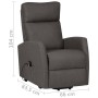 Sillón elevable tela gris oscuro de vidaXL, Sillones - Ref: Foro24-329606, Precio: 249,22 €, Descuento: %