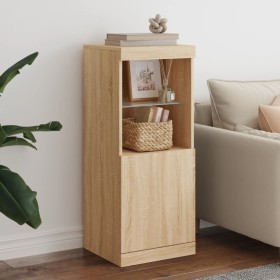 Aparador con luces LED roble Sonoma 41x37x100 cm Aparador con luces LED roble Sonoma 41x37x100 cm