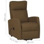 Sillón elevable tela marrón oscuro de vidaXL, Sillones - Ref: Foro24-329610, Precio: 337,23 €