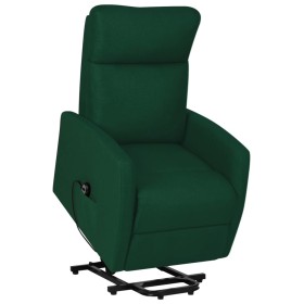 Sillón elevable tela verde oscuro