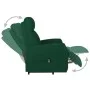 Sillón elevable tela verde oscuro de vidaXL, Sillones - Ref: Foro24-329611, Precio: 380,96 €, Descuento: %