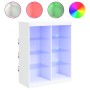 Aparador con luces LED blanco 81x37x100 cm