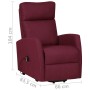 Sillón elevable tela morado de vidaXL, Sillones - Ref: Foro24-329612, Precio: 309,76 €, Descuento: %