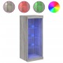 Aparador con luces LED gris Sonoma 41x37x100 cm en Aparadores | Comprar online en Foro24
