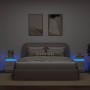 Mesitas de noche con luces LED 2 unidades blanco 35x39x55 cm en Mesitas de noche | Comprar online en Foro24