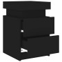 Mesita de noche con luces LED negro 35x39x55 cm en Mesitas de noche | Comprar online en Foro24