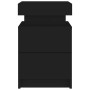 Mesita de noche con luces LED negro 35x39x55 cm en Mesitas de noche | Comprar online en Foro24