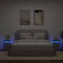 Mesitas de noche con luces LED 2 uds gris Sonoma 35x39x55 cm en Mesitas de noche | Comprar online en Foro24
