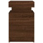 Mesita de noche con luces LED roble marrón 35x39x55 cm en Mesitas de noche | Comprar online en Foro24