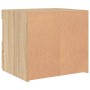 Mesita de noche con luces LED roble Sonoma 50x40x45 cm