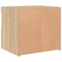 Mesitas de noche con luces LED 2 uds roble Sonoma 50x40x45 cm