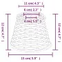 Wicker brown ceiling lampshade Ø15x12 cm by vidaXL, Lampshades - Ref: Foro24-364372, Price: 12,44 €, Discount: %
