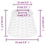 Wicker brown ceiling lampshade Ø15x12 cm by vidaXL, Lampshades - Ref: Foro24-364372, Price: 12,71 €, Discount: %