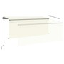 Toldo automático retráctil con persiana color crema 3x2,5m